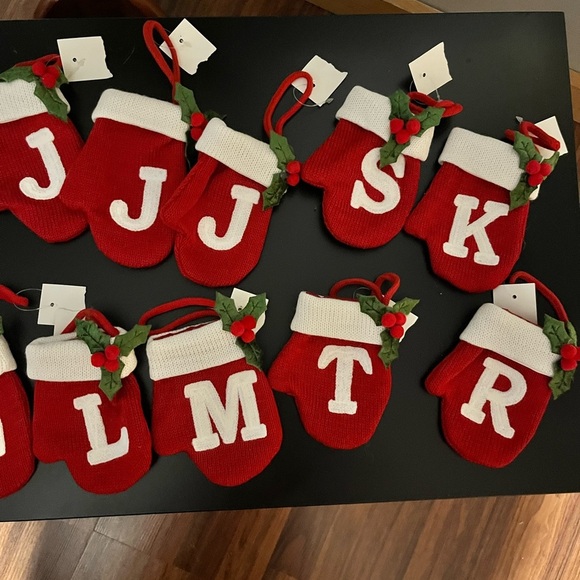 Mitten initial ornaments K - Picture 5 of 7